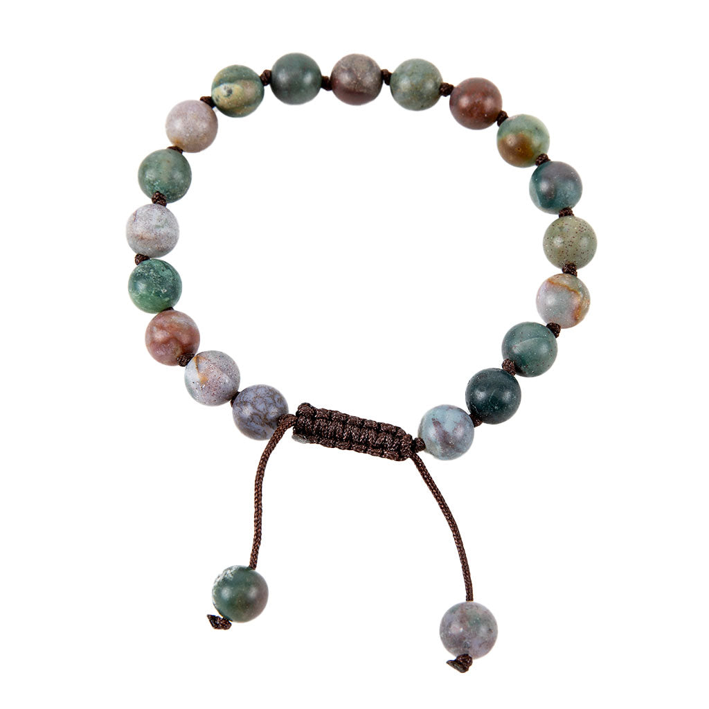 Adjustable Beaded Blood Stone Bracelet