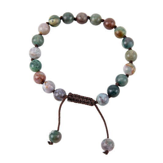 Adjustable Beaded Blood Stone Bracelet