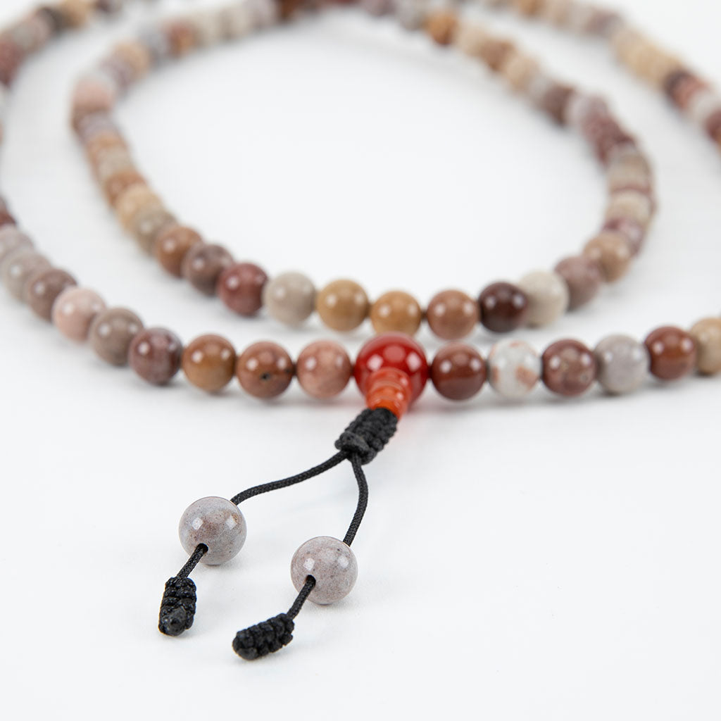 Simple Jasper Mala Beads Set