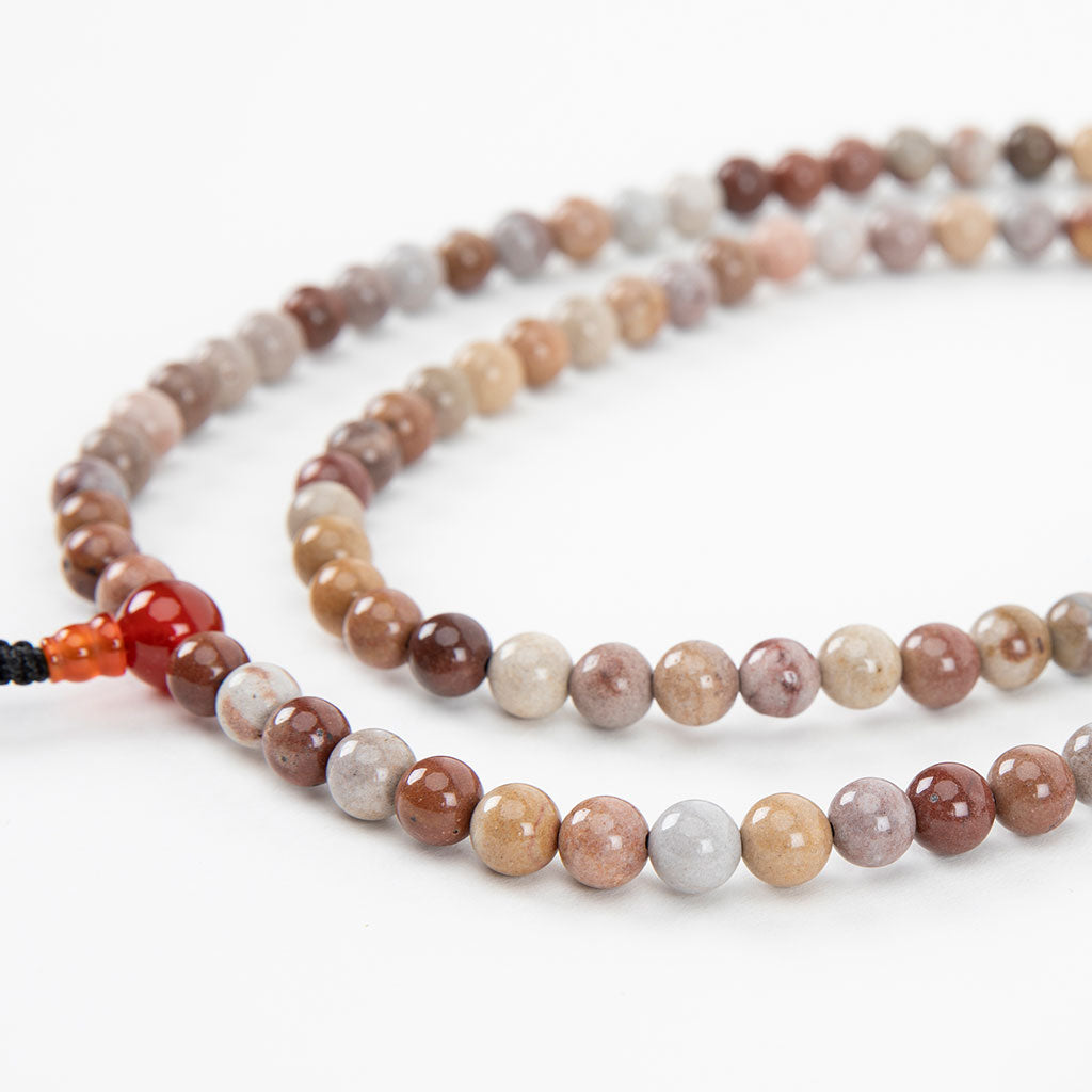 Simple Jasper Mala Beads Set