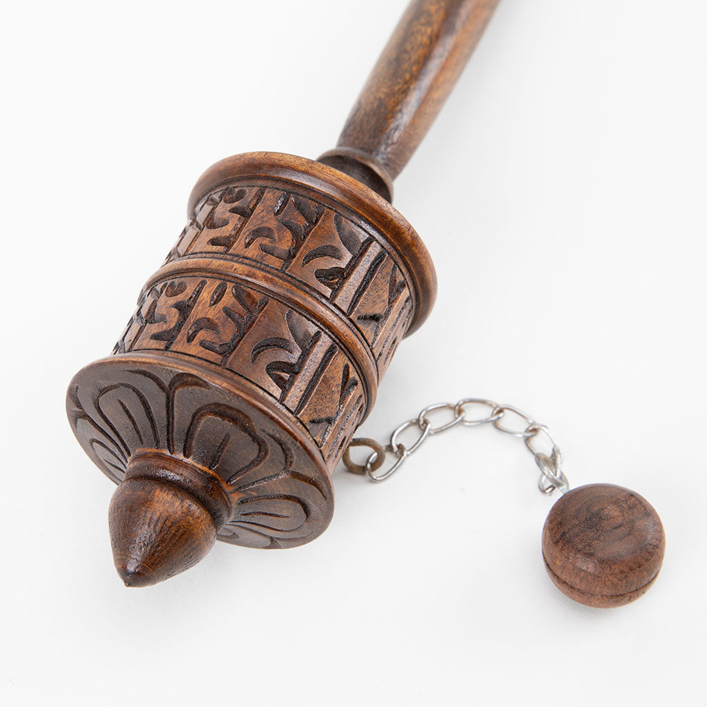 Wooden Tibetan Prayer Wheel