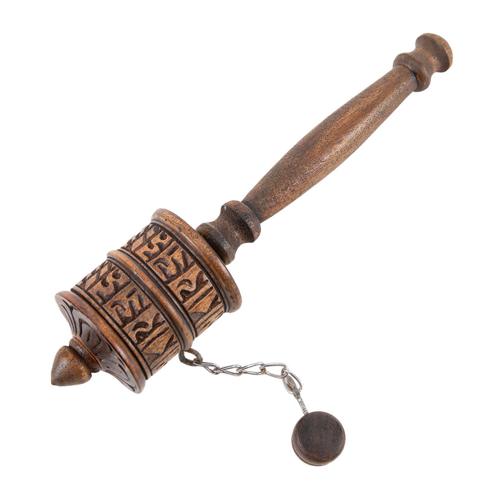 Wooden Tibetan Prayer Wheel