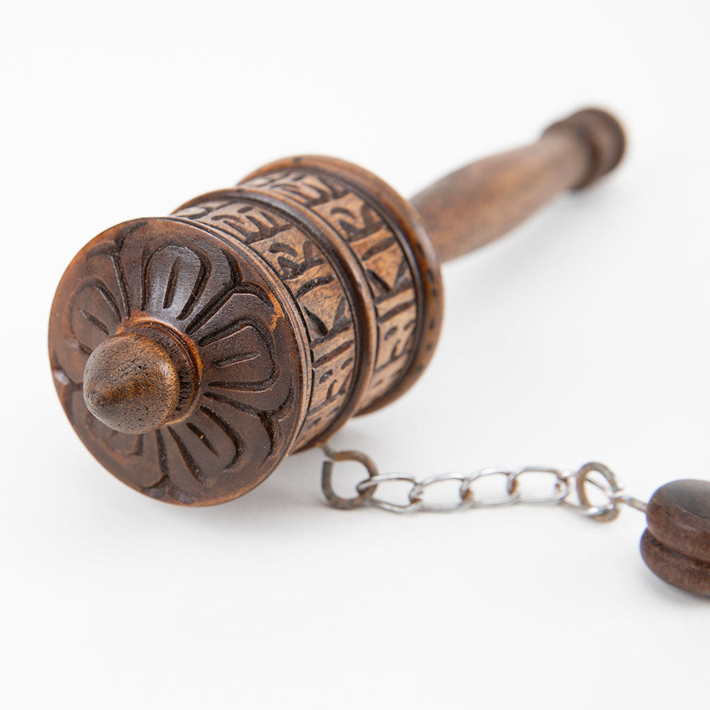 Wooden Tibetan Prayer Wheel