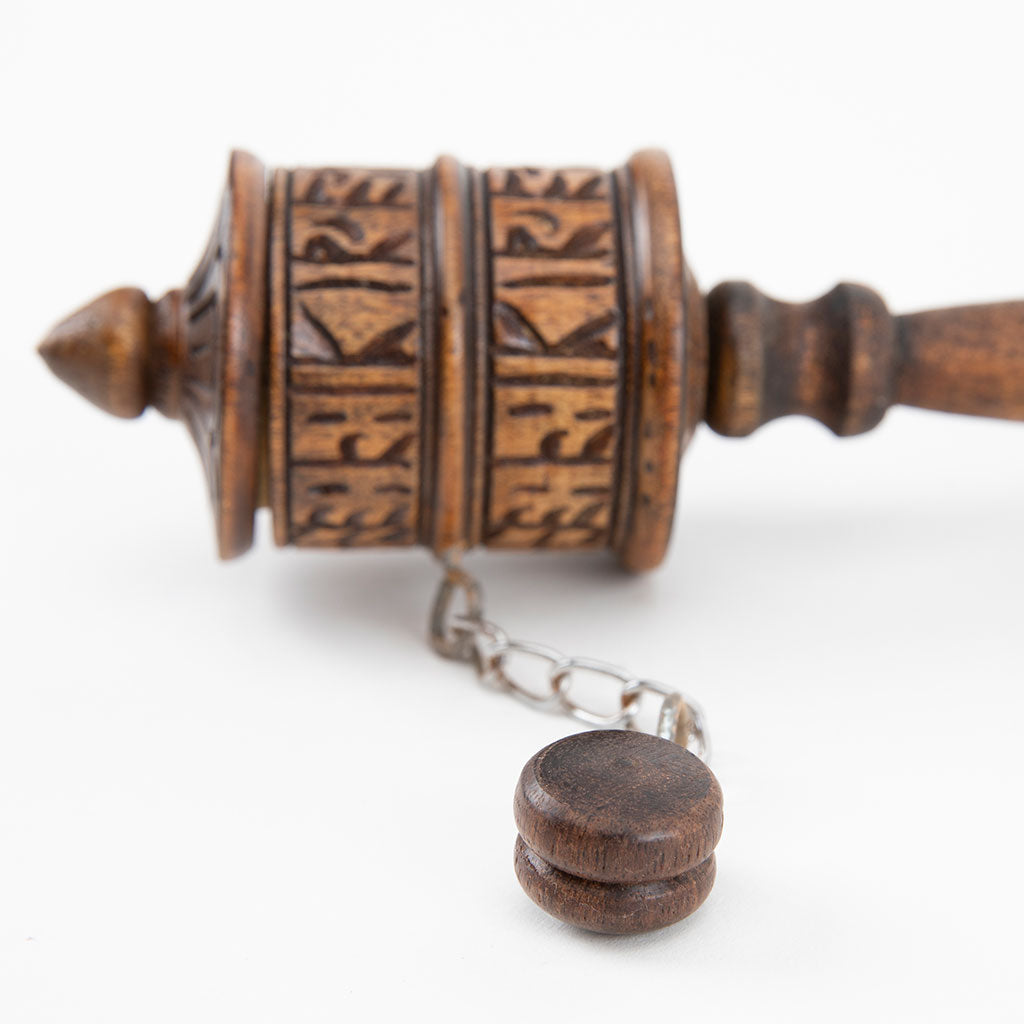 Wooden Tibetan Prayer Wheel
