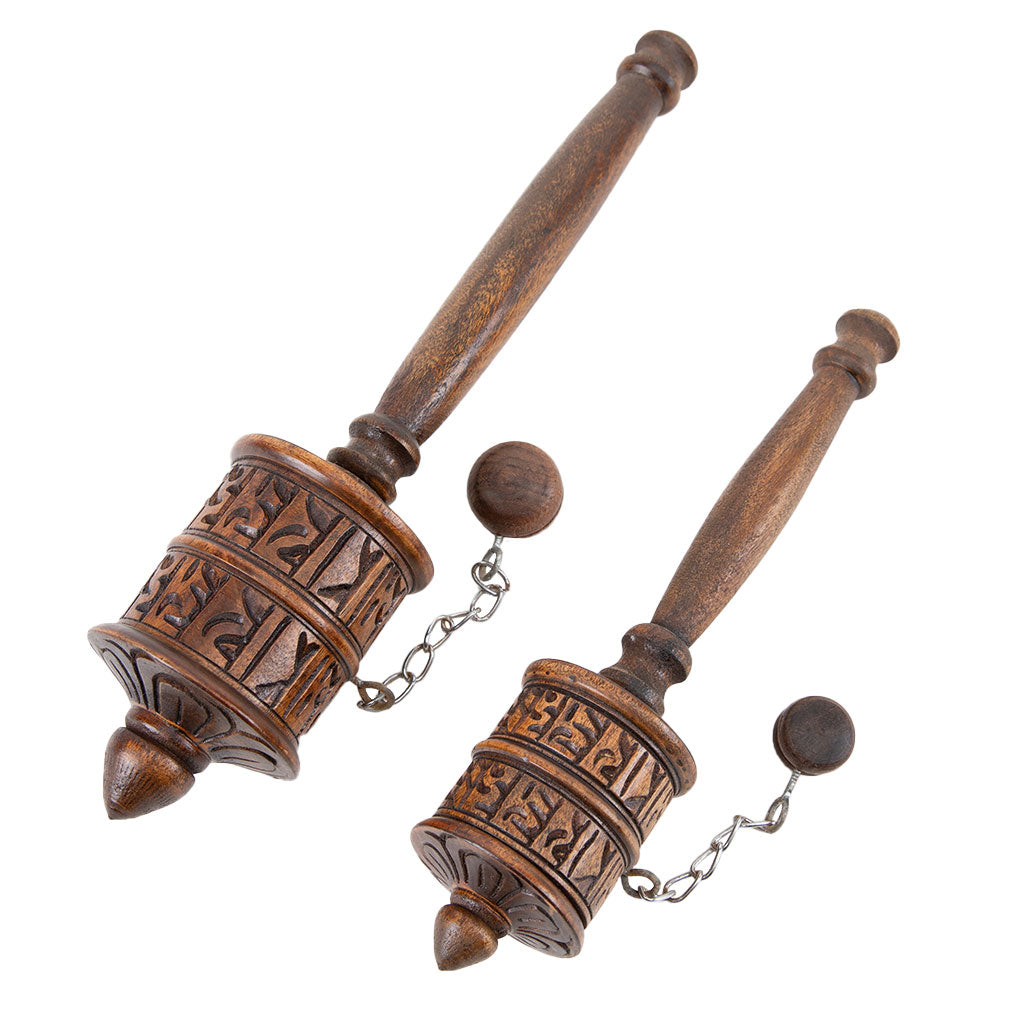 Wooden Tibetan Prayer Wheel