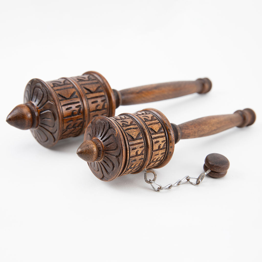 Wooden Tibetan Prayer Wheel