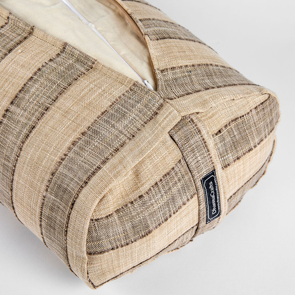 Coffee Stripe Bolster
