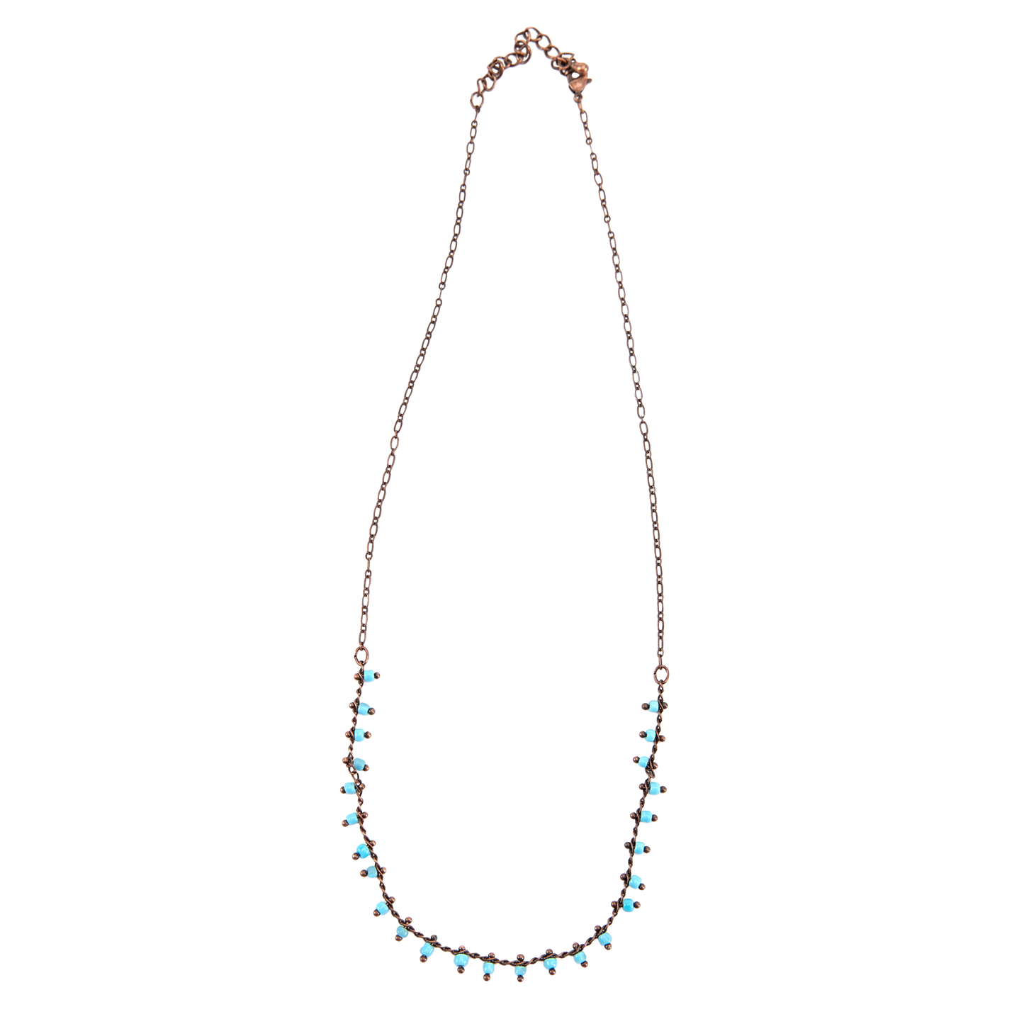 Turquoise and Amber Beaded Necklaces