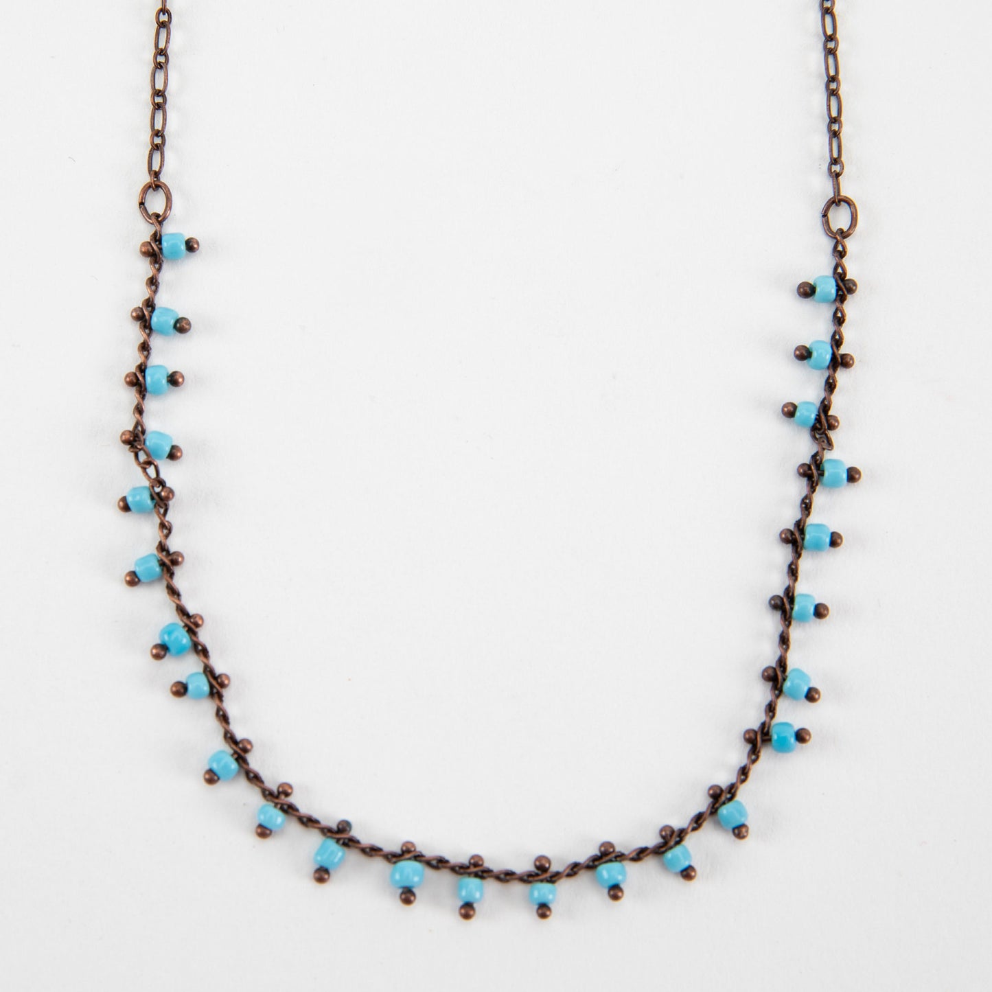 Turquoise and Amber Beaded Necklaces