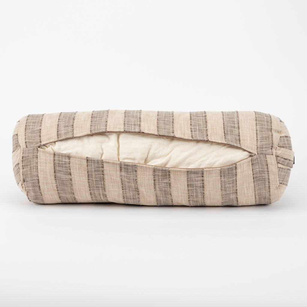 Coffee Stripe Bolster