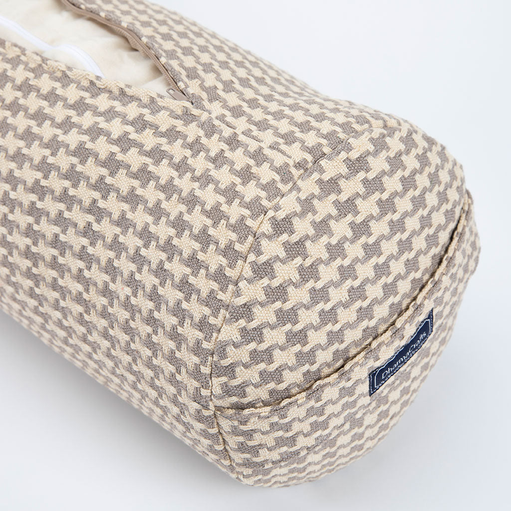 Houndstooth Beige Bolster