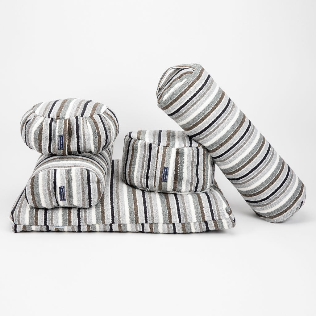 Textured Stripe Buckwheat Hull Zafu - COVER ONLY