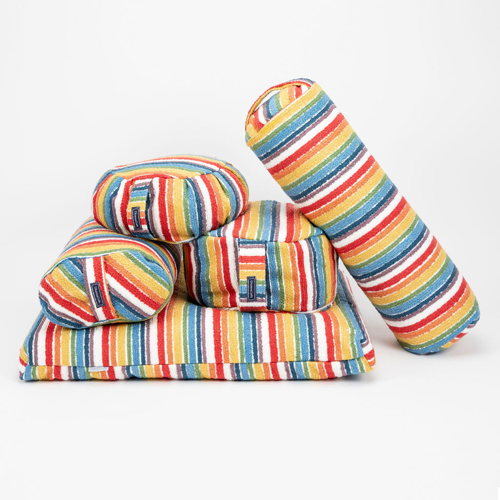 Textured Stripe Zafu Zabuton Set