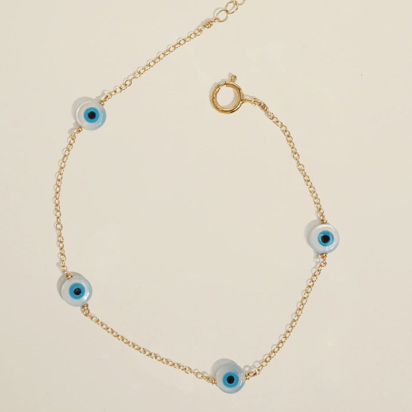 Evil eye pendant bracelet.