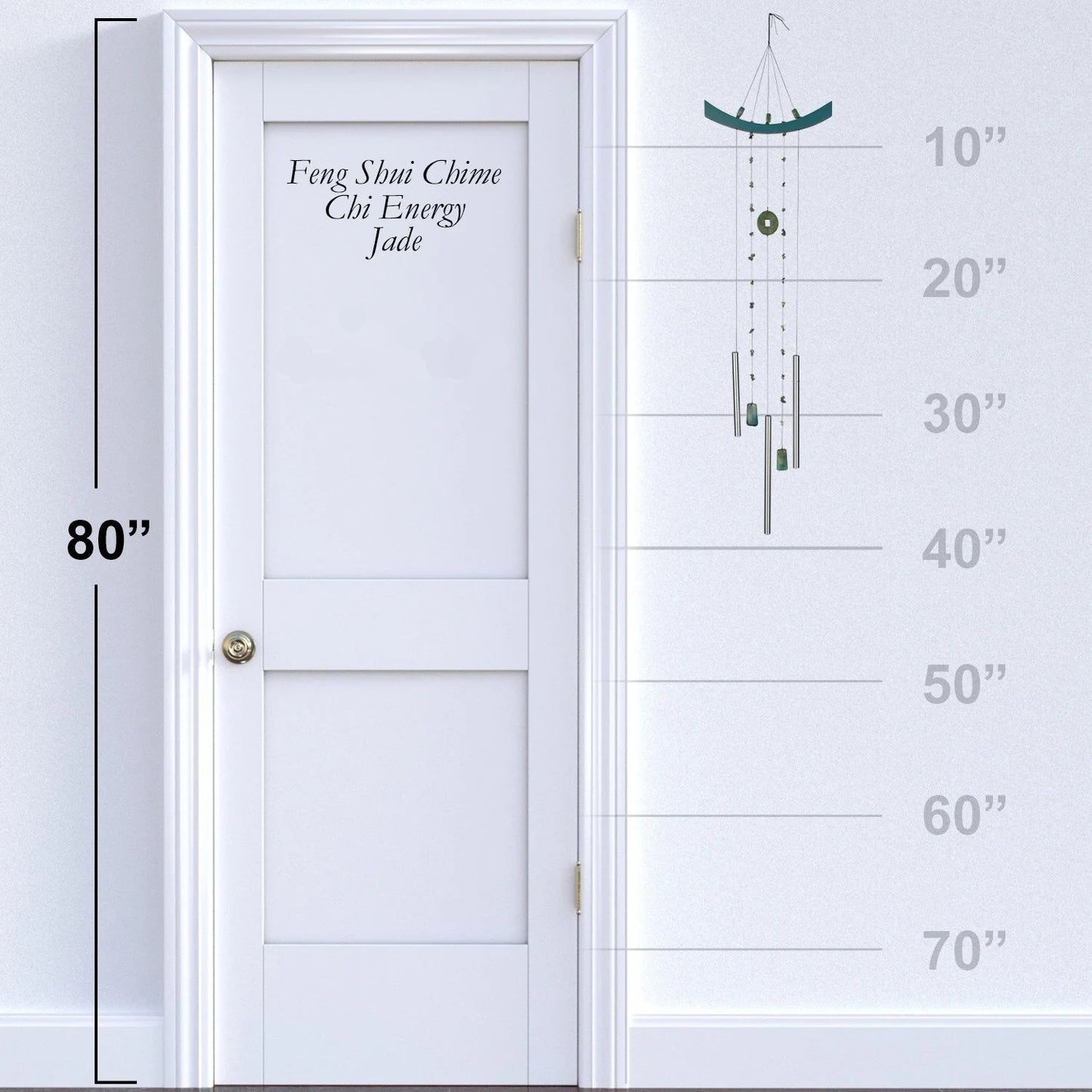 Wind chime size chart.