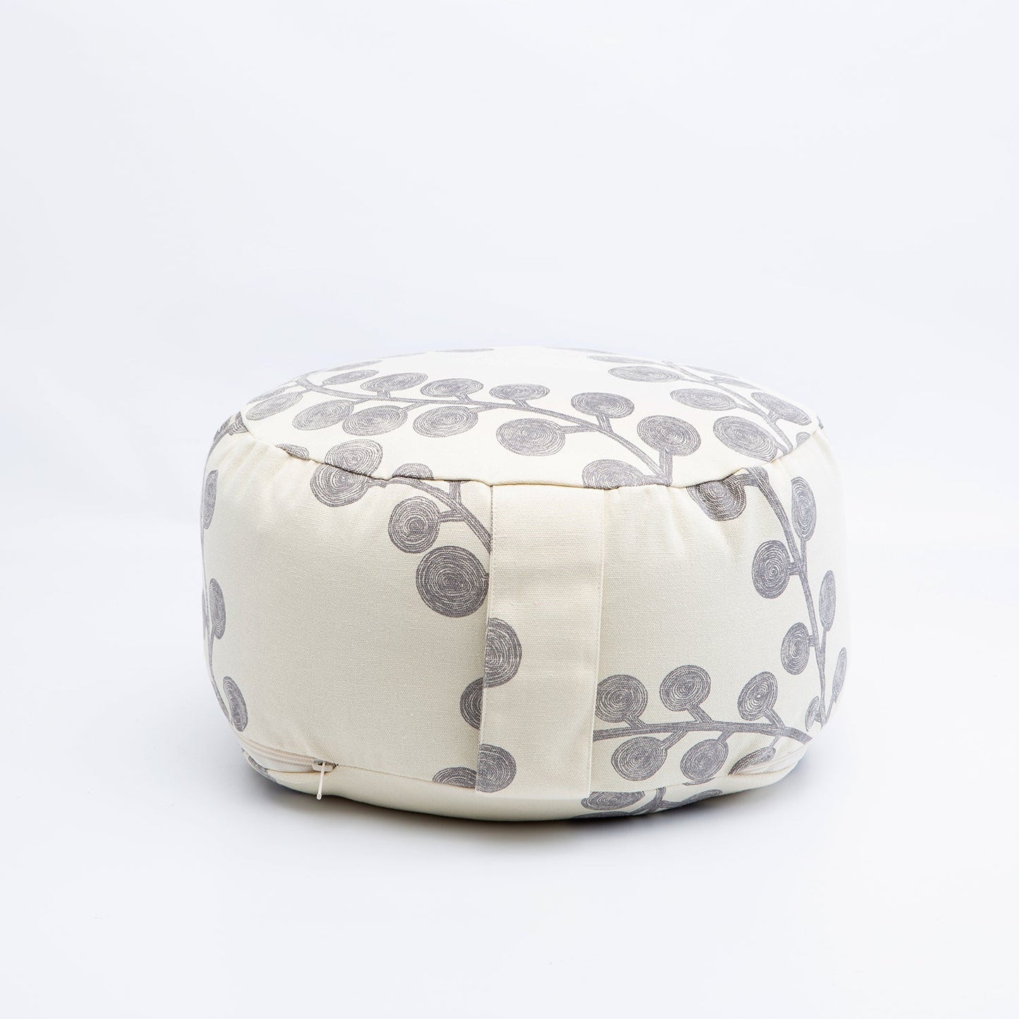 Botanical Print Buckwheat Hull Zafu - COVER ONLY