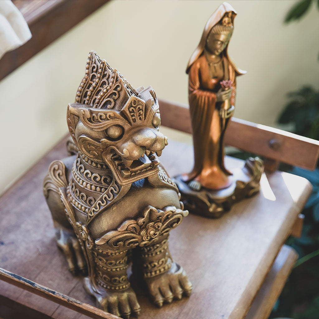 Chinte Burmese Lion Guardian Statue