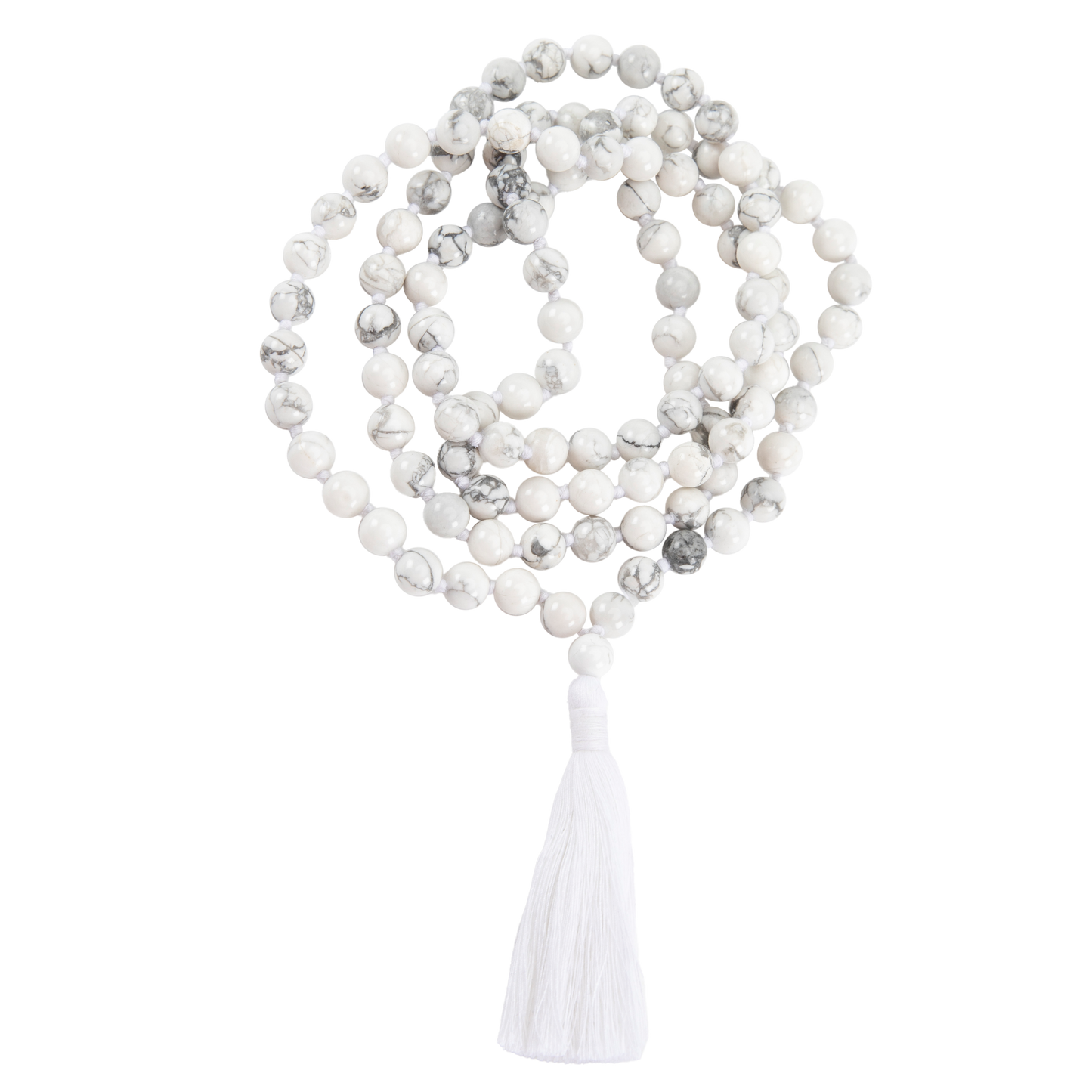 Handmade Prayer Beads: Howlite Mala