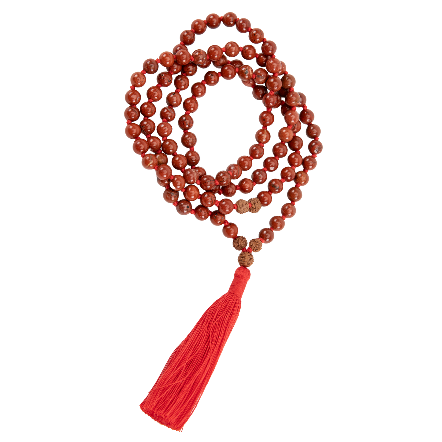 Handmade Prayer Beads: Red Jasper Mala