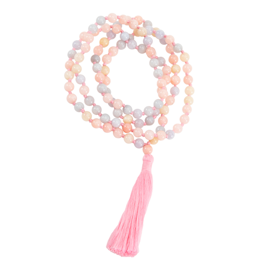 Handmade Prayer Beads: Morganite Mala