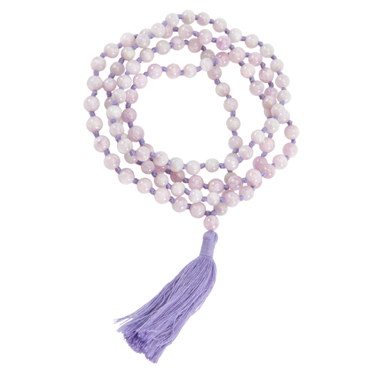 Handmade Prayer Beads: Kunzite Mala