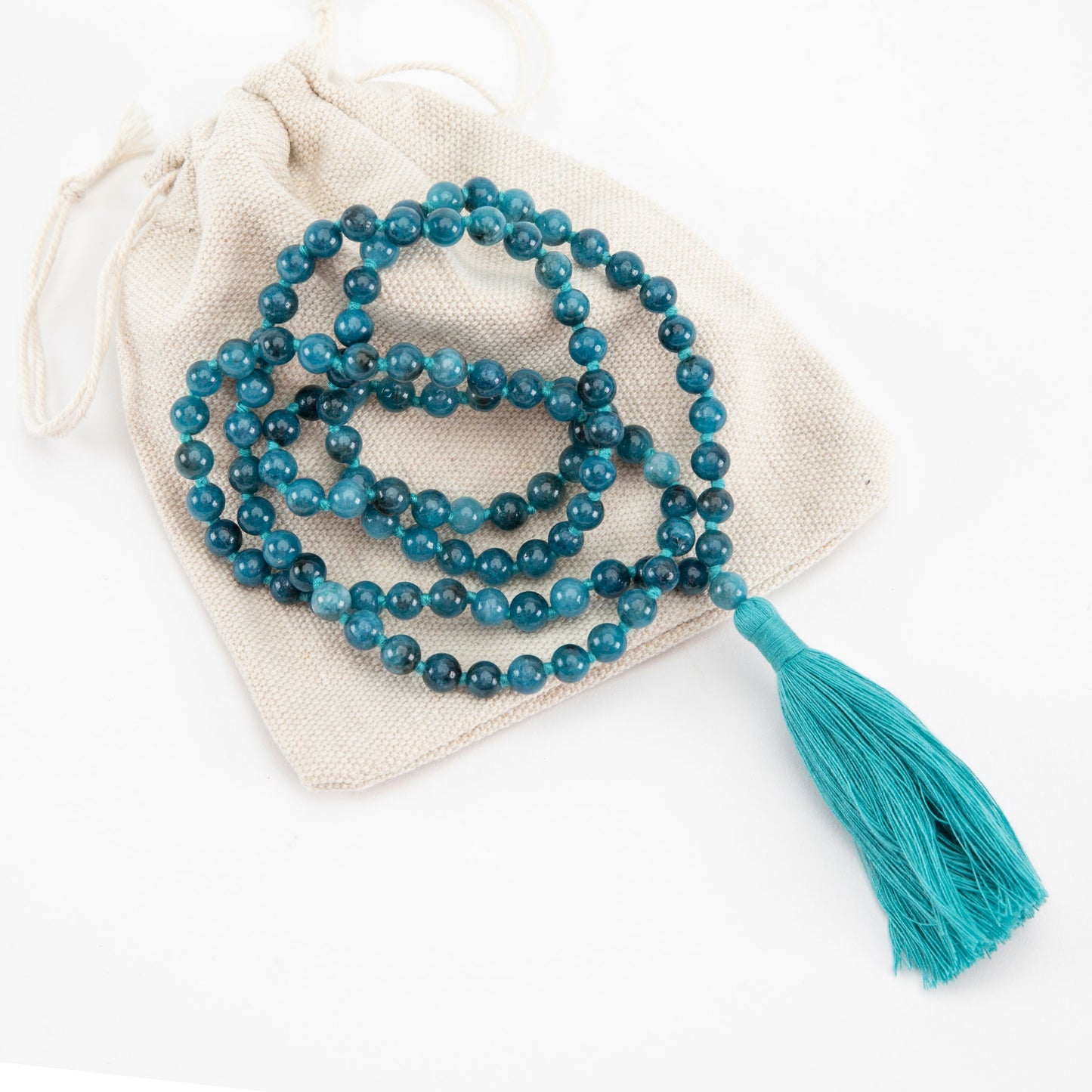 Handmade Prayer Beads: Apatite Mala