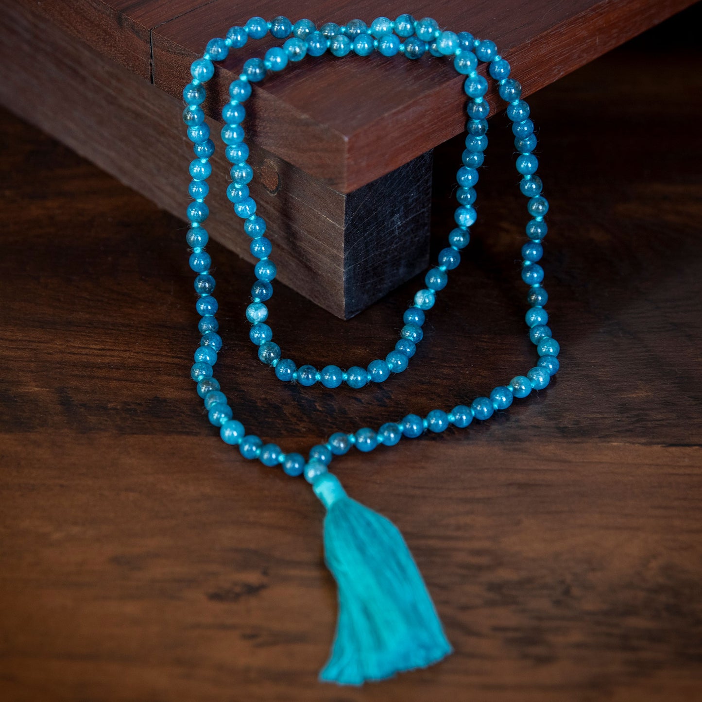 Handmade Prayer Beads: Apatite Mala