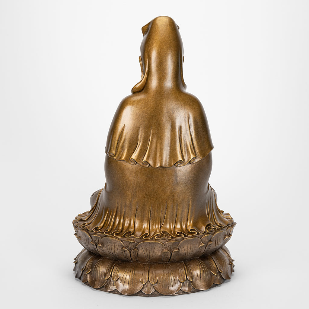 Seated Bronze Garden Kuan Yin Statue