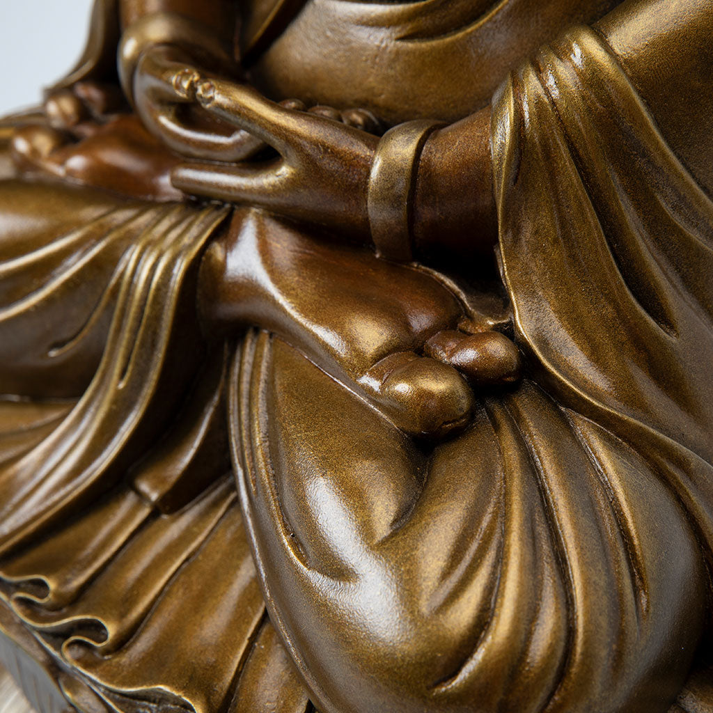 Seated Bronze Garden Kuan Yin Statue