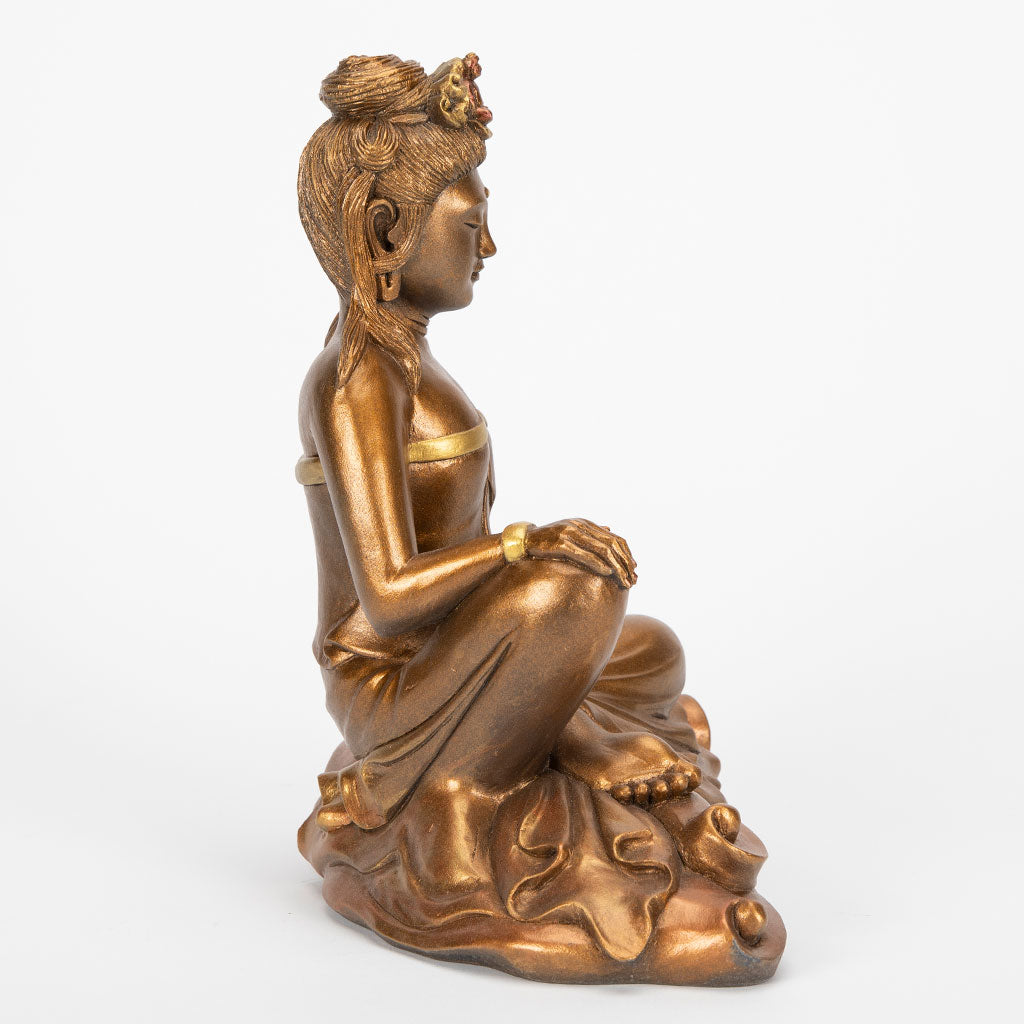 Small Kuan Yin Royal Ease Statue