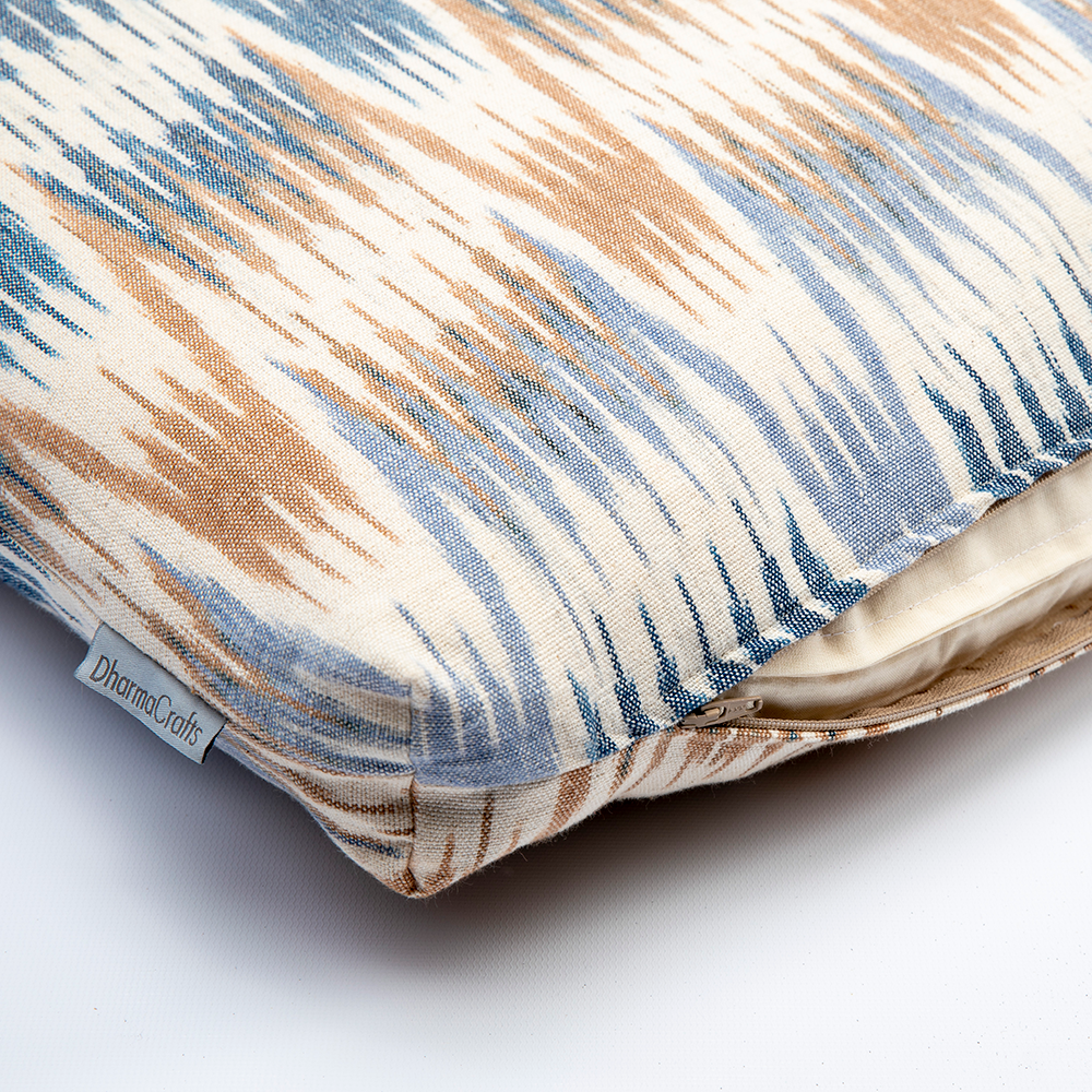 Blue Flame Stitch Zabuton - COVER ONLY