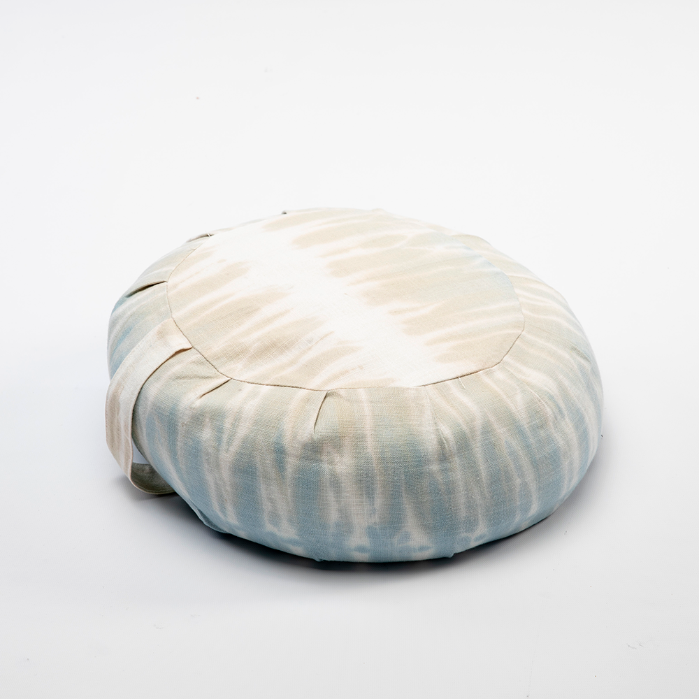 Shibori Stripe Buckwheat Hull Zafu - COVER ONLY