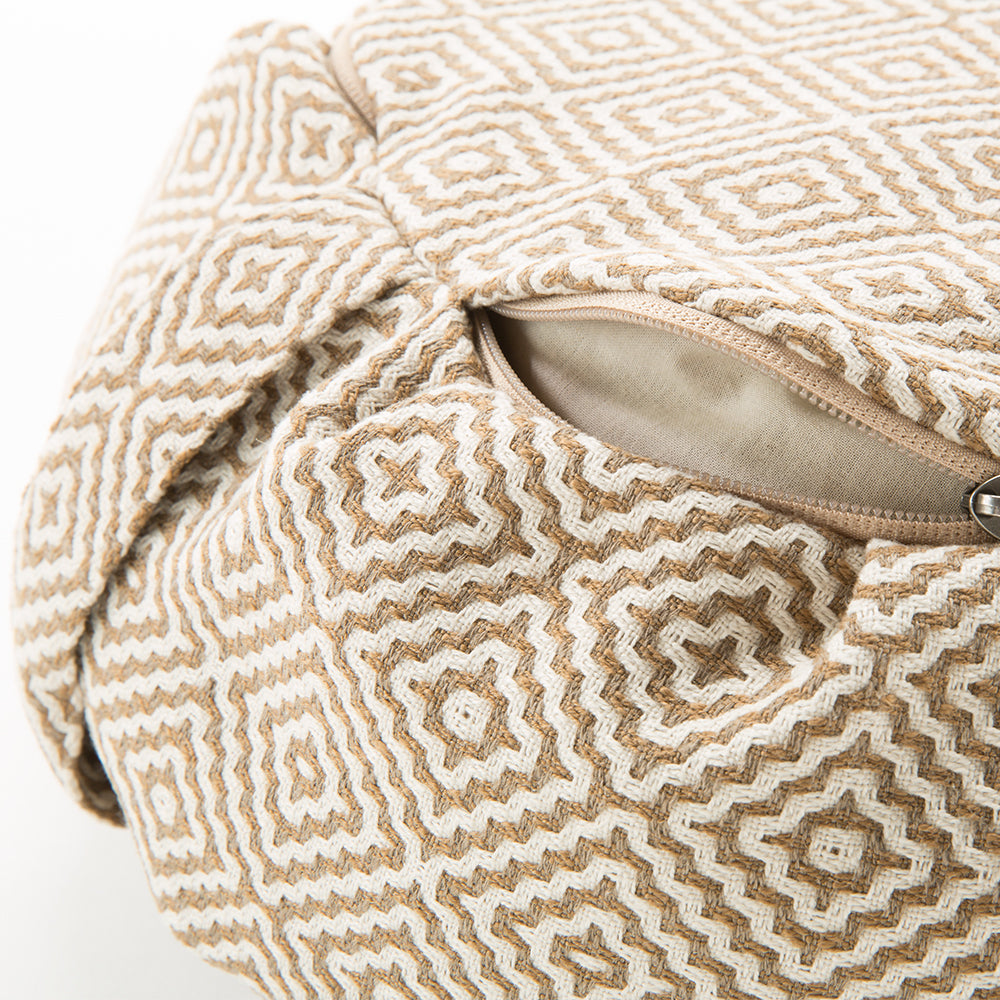 Geometric Buckwheat Hull Zafu - COVER ONLY