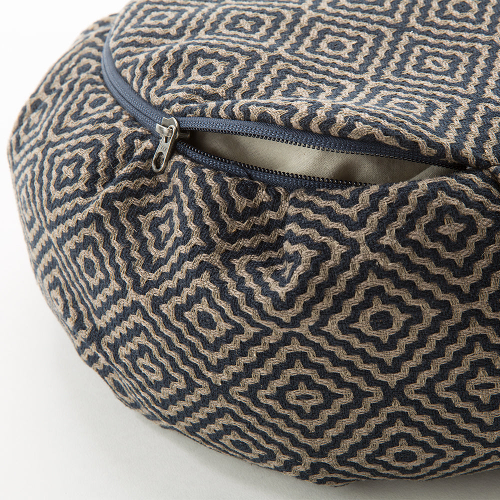 Geometric Buckwheat Hull Zafu - COVER ONLY