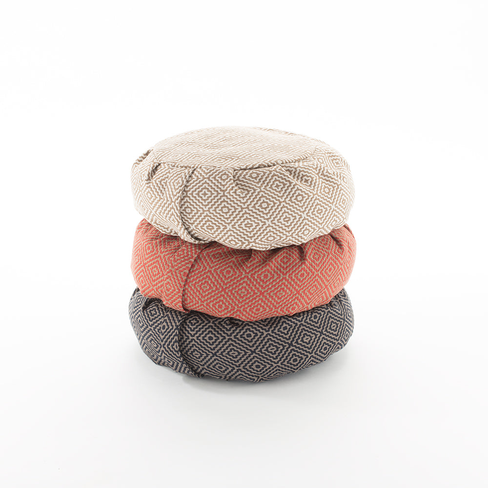 Geometric Buckwheat Hull Zafu - COVER ONLY