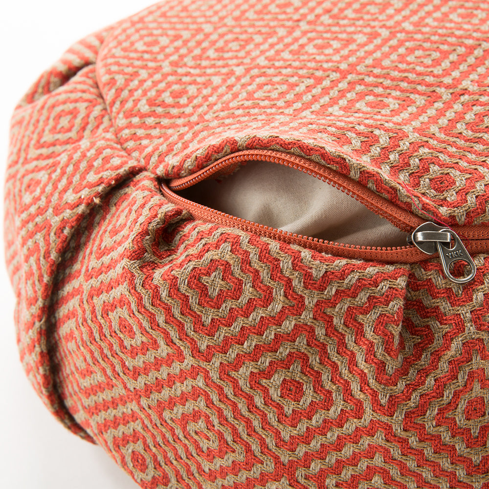 Geometric Buckwheat Hull Zafu - COVER ONLY