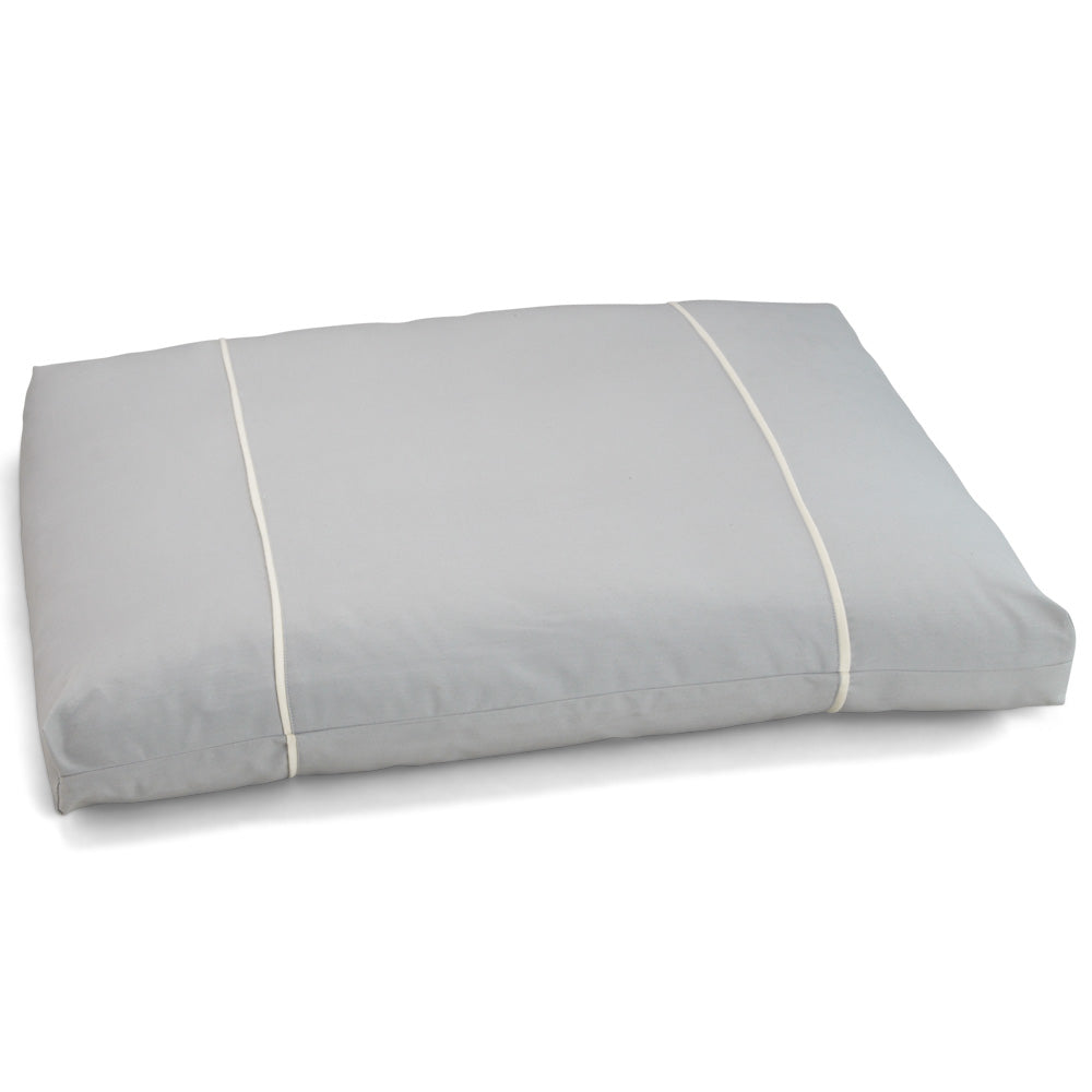 Dharma Cloud Zabuton, 3 Panel, gray and white
