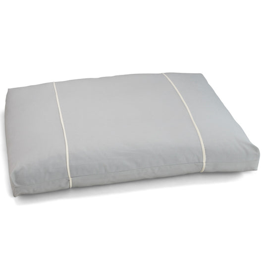 Dharma Cloud Zabuton, 3 Panel, gray and white
