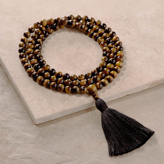 Tiger  Eye mala, 108 beads
