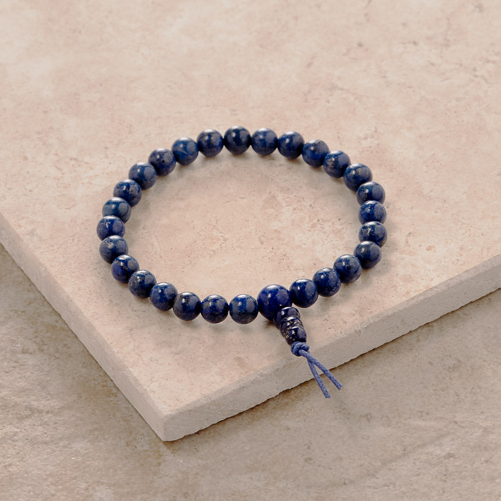 6mm Lapis Stretchy Mala