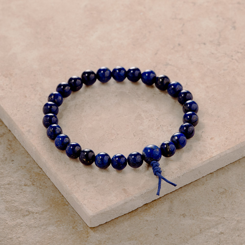 8mm Lapis Stretchy Wrist Mala