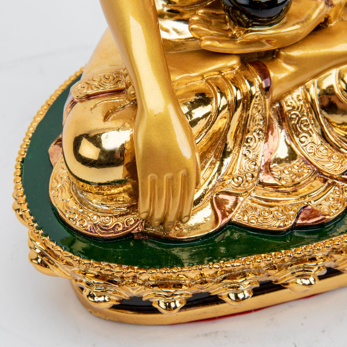 Golden Resin Shakyamuni Buddha Statue - 12"