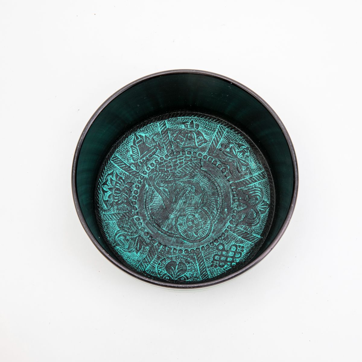 Large Green Buddha Singing Bowl - 8.5"