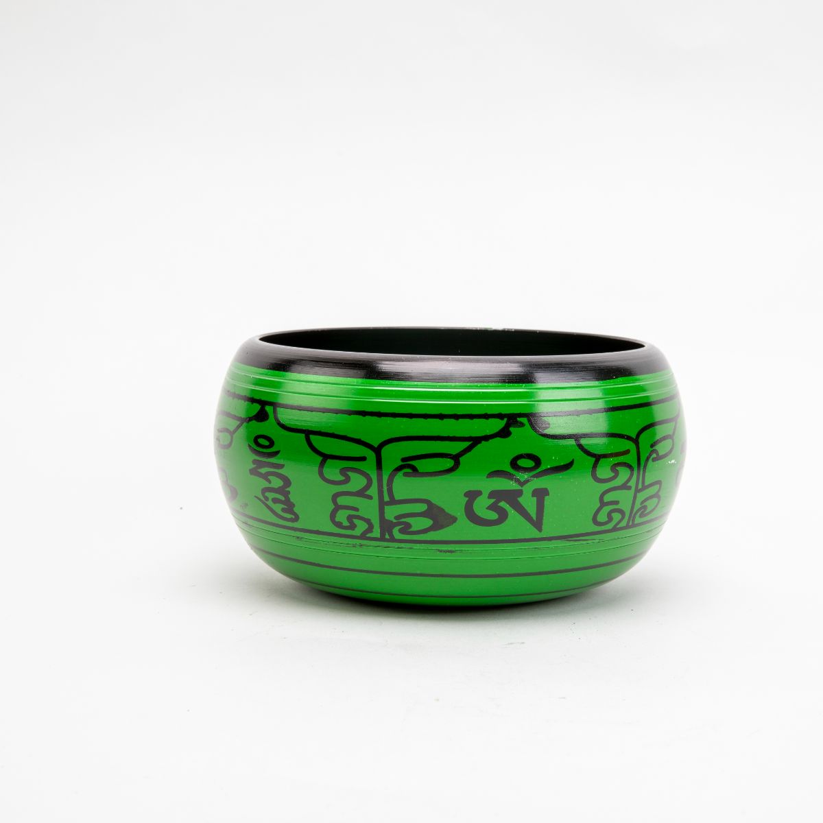 Large Green Om Singing Bowl - 8"