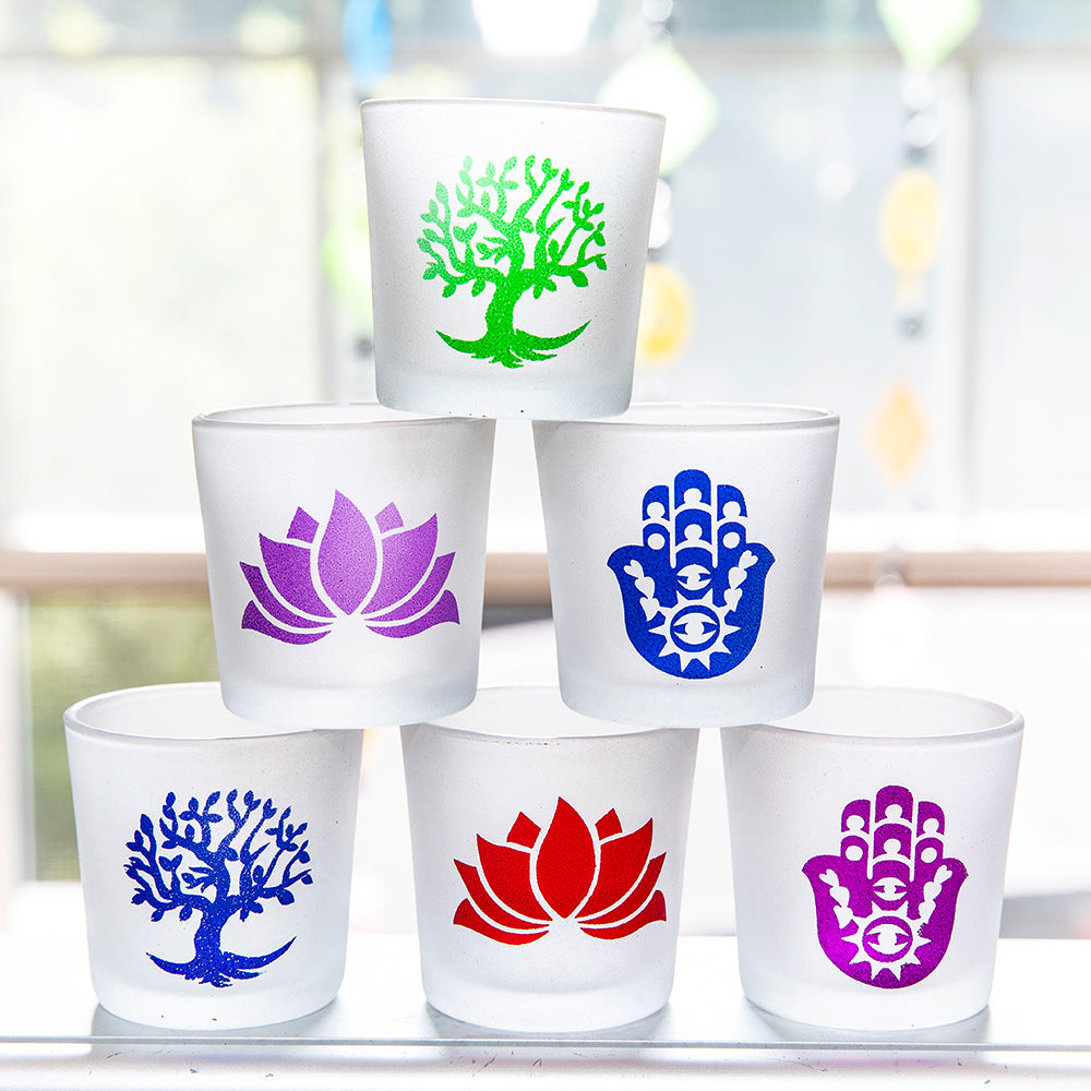 Frosted Glass Votive Candle Holder