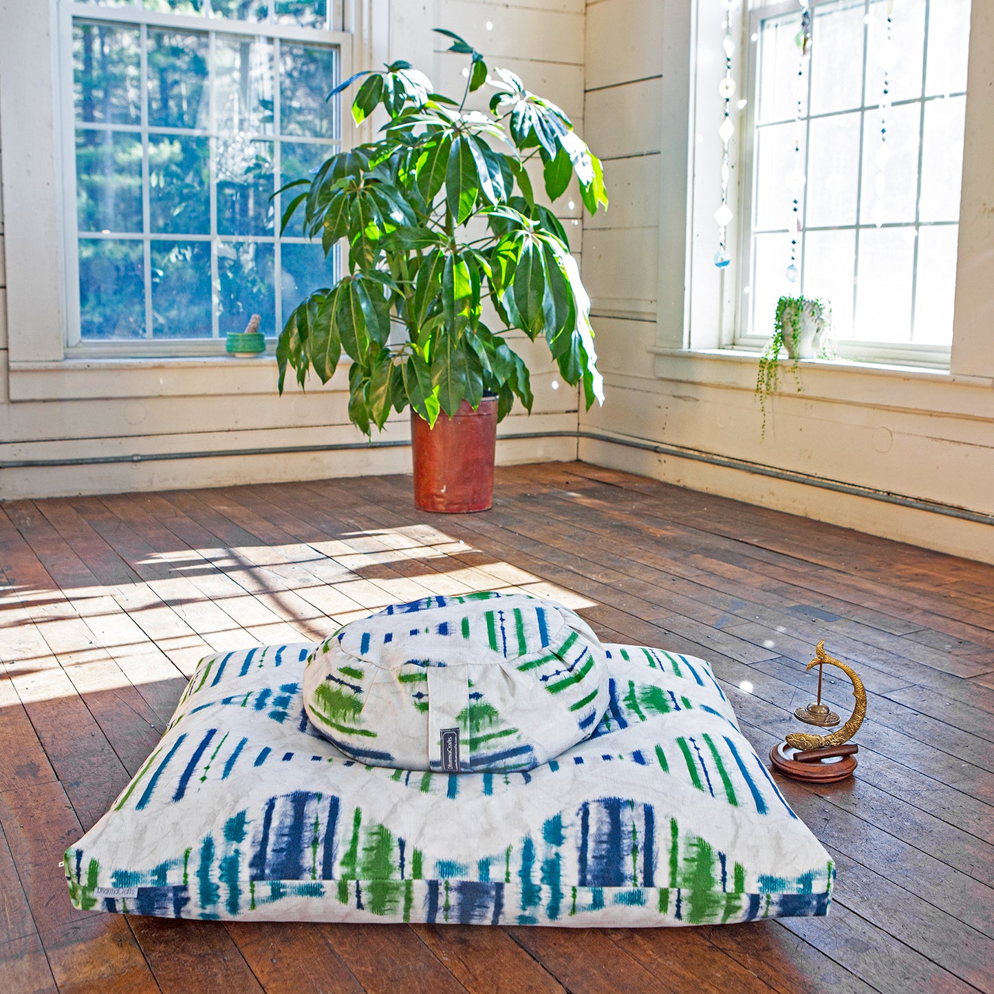 Watercolor Stripe Zafu Zabuton Set