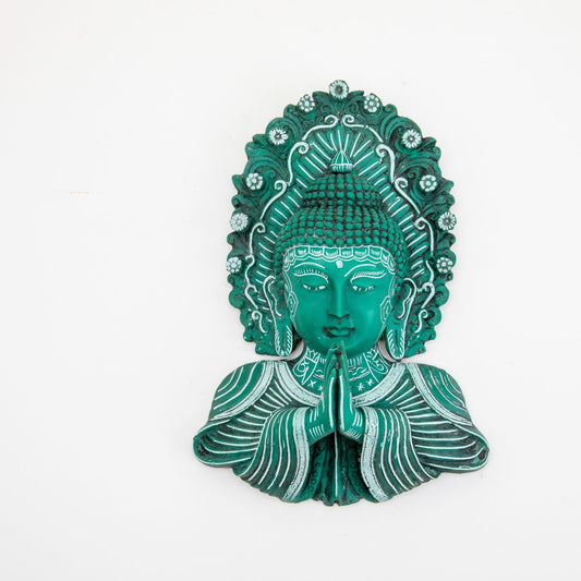 Green Praying Buddha Mask
