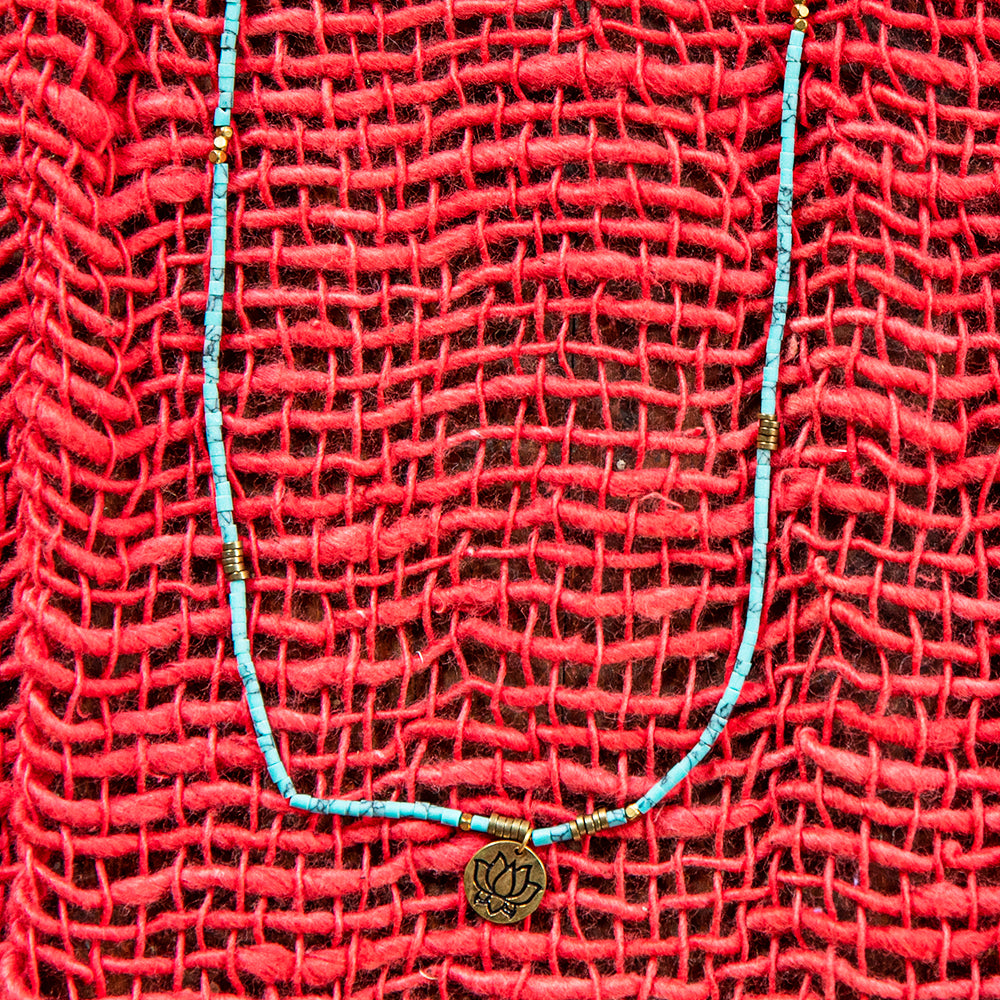 Brass Lotus Necklace