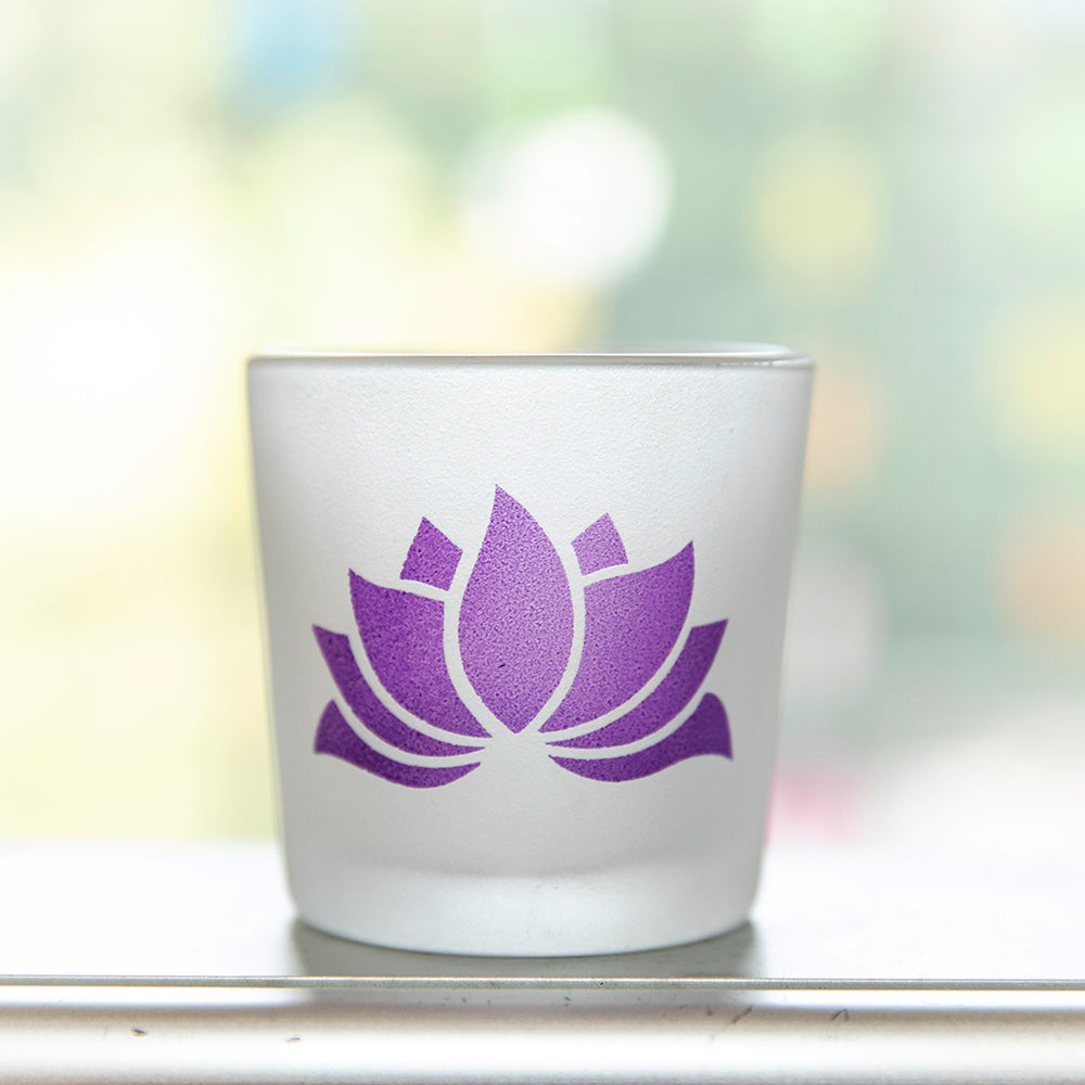 Frosted Glass Votive Candle Holder