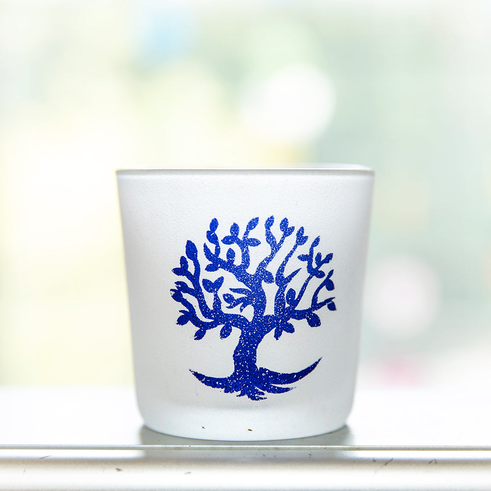 Frosted Glass Votive Candle Holder